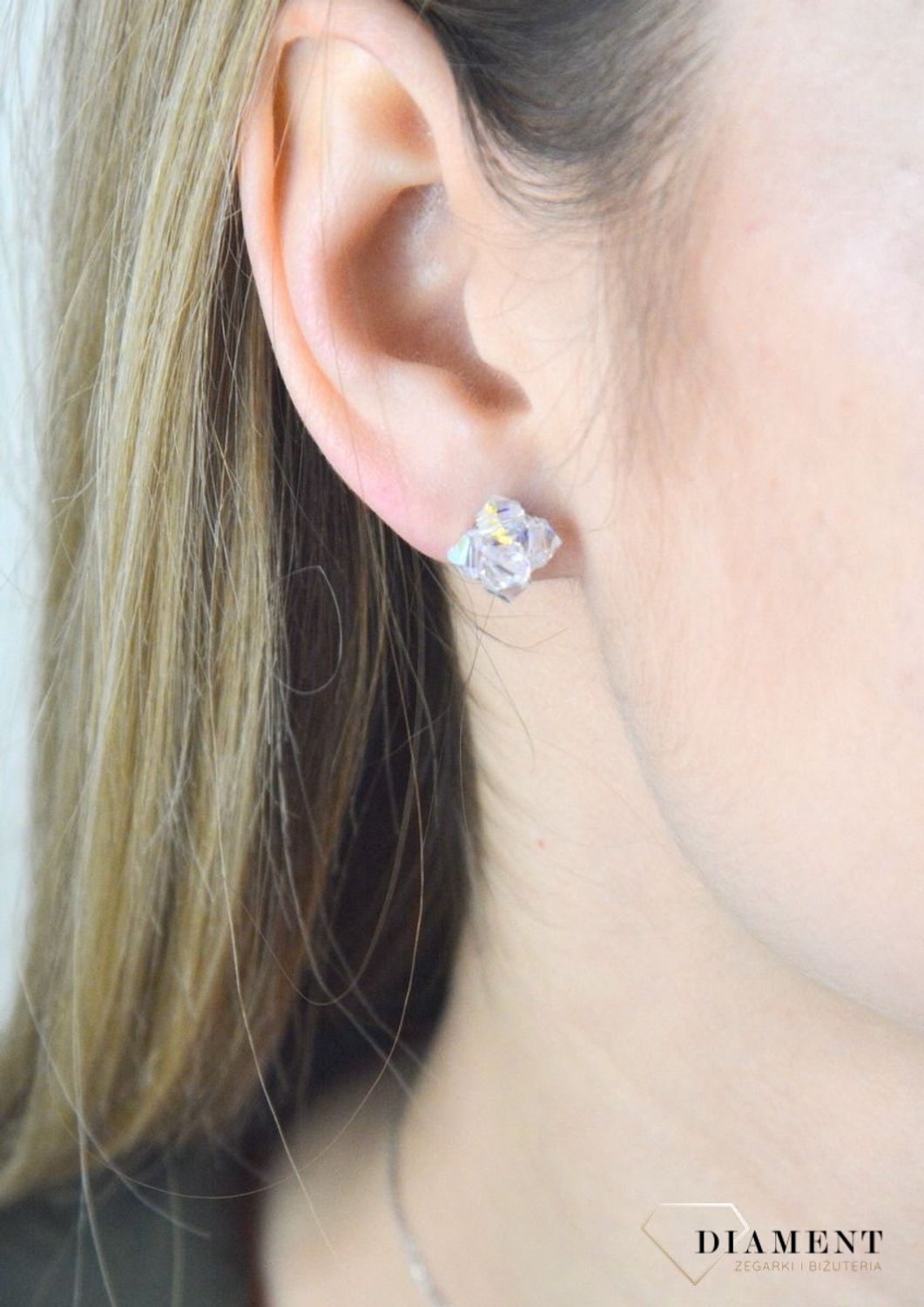 Kolczyki ślubne Swarovski srebro 925 KR2 358-1. Biżuteria ślubna Swarovski. Błyszczące kolczyki . Wyjściowa biżuteria. Na prezent (2).jpg